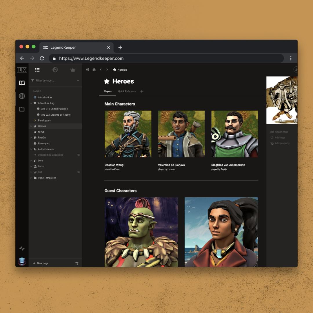 Maximus's HeroForge Character Gallery in LegendKeeper